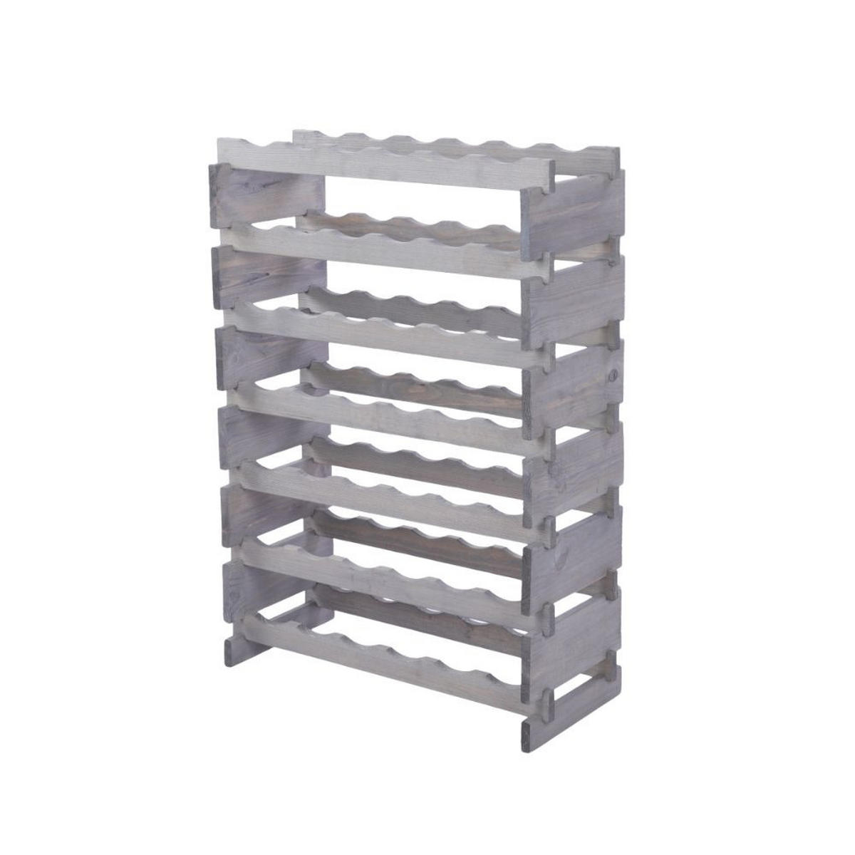 WEINREGAL VINOTECA FLEX PRO HxBxT 93x65x28cm 42 Flaschen auf 7 Ebenen Grau - Grau, Holz (65/93/28cm) - PROREGAL