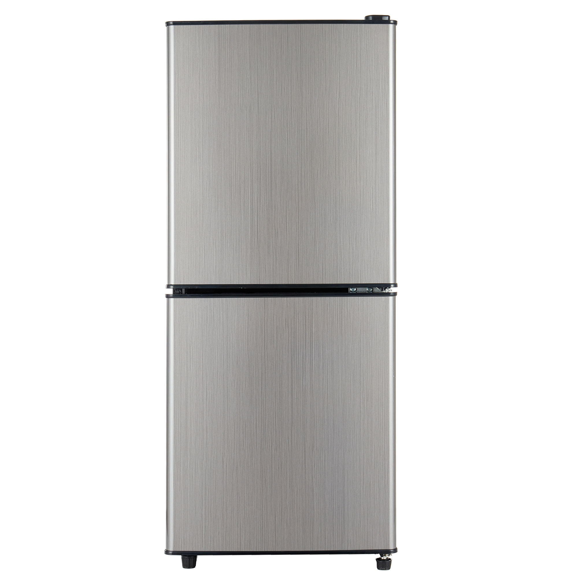 MINIKÜHLSCHRANK-GEFRIERKOMBINATION 106L, 42,5x44,5x102 cm, Energieeffizienzklasse E, Silber-Schwarz - Schwarz, Kunststoff/Metall (44.5/102/42.5cm) - FOHERE