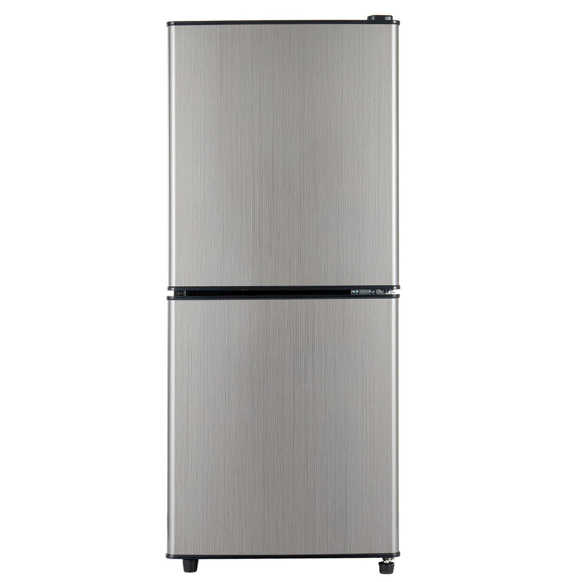 KÜHL-GEFRIER-KOMBINATION 106 l, 60 l Kühlvolumen, 46 l Gefriervolumen, 42,5 x 44,5 x 102 cm, Schwarz/Silber - Schwarz, Metall (44.5/64/42.5cm) - FOHERE