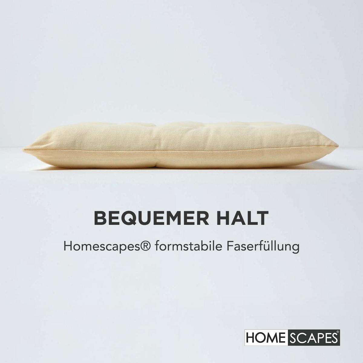 STUHLKISSEN 6er-Set creme 40/40/6,5 cm - Creme, Textil (40/40/6.5cm) - Homescapes