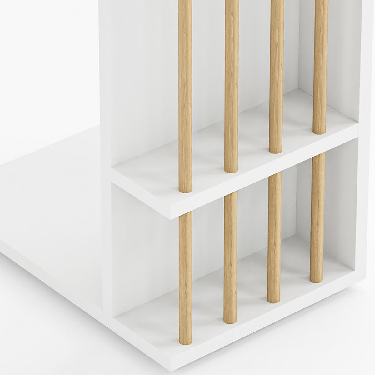 BEISTELLTISCH Siikainen - Weiß, Holzwerkstoff (29/44/65cm) - [en.casa]