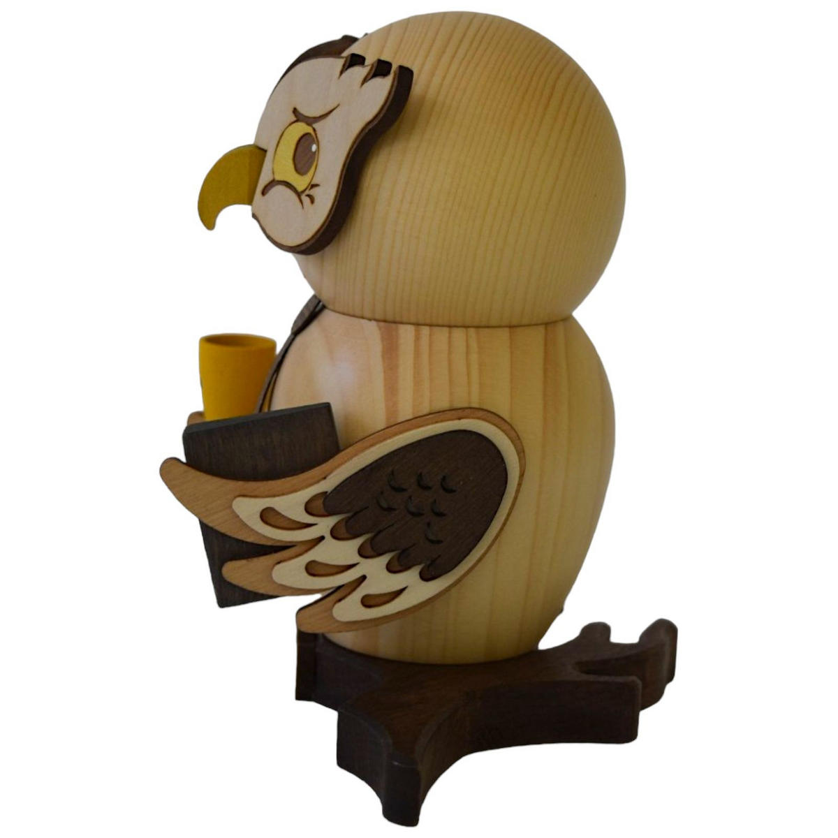 RAUCHFIGUR Eule Chef 15 cm - Multicolor, Holz (10/15/10cm)