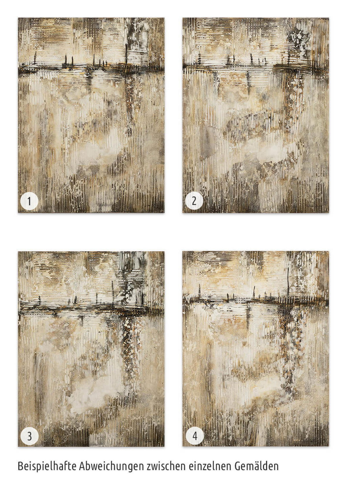 ACRYLBILD HANDGEMALT 60/80 cm - Beige/Braun, Holz/Textil (1.45/80cm) - KUNSTLOFT