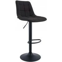 BARHOCKER Stoff Schwarz - Schwarz, Textil/Metall (44/108/50cm) - CLP