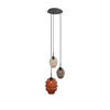 GALERIELEUCHTE Echos 3-flammig Mehrfarbig Ø 18/25cm - Multicolor/Schwarz, Glas (18/18/20cm) - s.luce