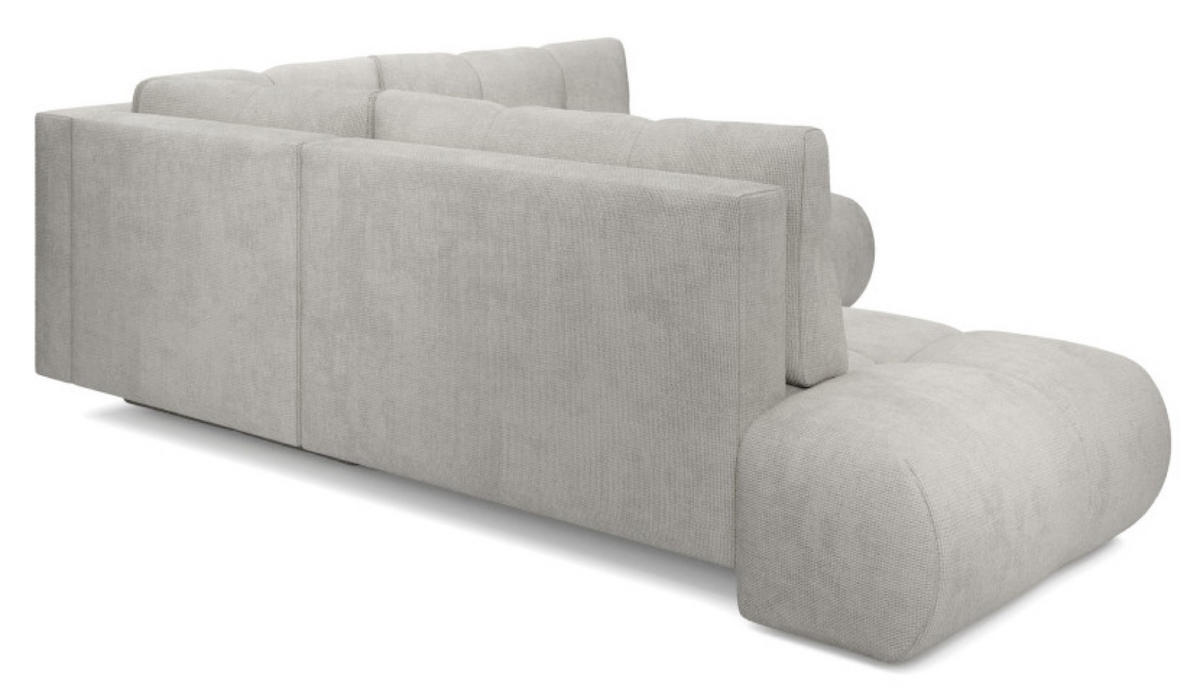 ECKSOFA Hellgrau SOHI Flow 16 Ausziehbar Mit Schlaffunktion - Hellgrau/Grau, Textil (266.5/266.5cm) - Sepro Meble