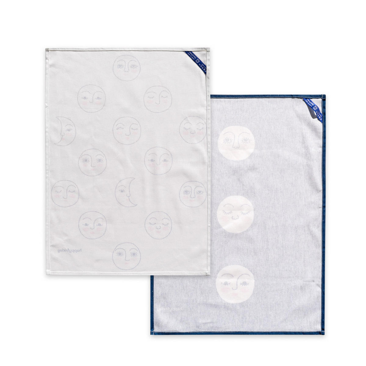 GESCHIRRTUCH (2 tlg) moon 70x50 cm mehrfarbig - Multicolor, Textil (70/50cm) - Happy Friday