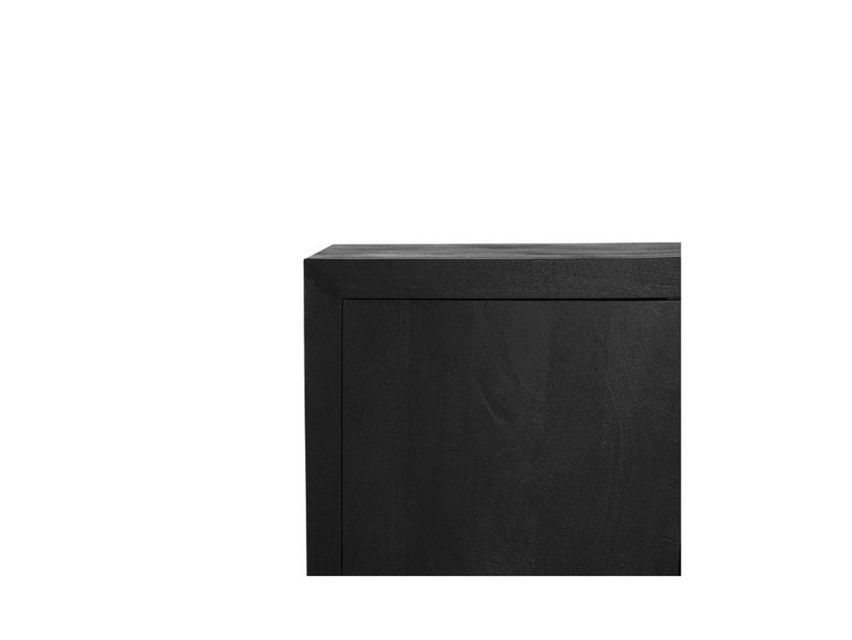 SIDEBOARD Leuven Mangoholz 200 cm / 45 cm Schwarz - Schwarz, Holz (200/80/45cm) - Villa Möbel