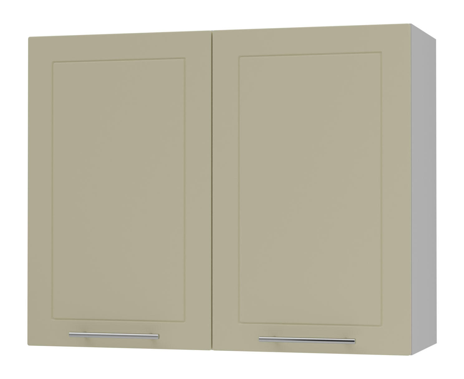 KÜCHENHÄNGESCHRANK Kvantum W3/90 Vanille Matt / Grau Matt 90 / 32,5 / 72cm - Creme/Grau, Holz/Holzwerkstoff (90/72/32.5cm) - Feldmann-Wohnen