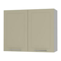 KÜCHENHÄNGESCHRANK Kvantum W3/90 Vanille Matt / Grau Matt 90 / 32,5 / 72cm - Creme/Grau, Holz/Holzwerkstoff (90/72/32.5cm) - Feldmann-Wohnen