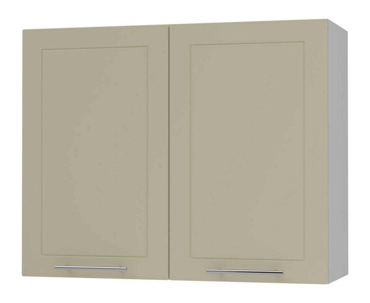 KÜCHENHÄNGESCHRANK Kvantum W3/90 Vanille Matt / Grau Matt 90 / 32,5 / 72cm - Creme/Grau, Holz/Holzwerkstoff (90/72/32.5cm) - Feldmann-Wohnen