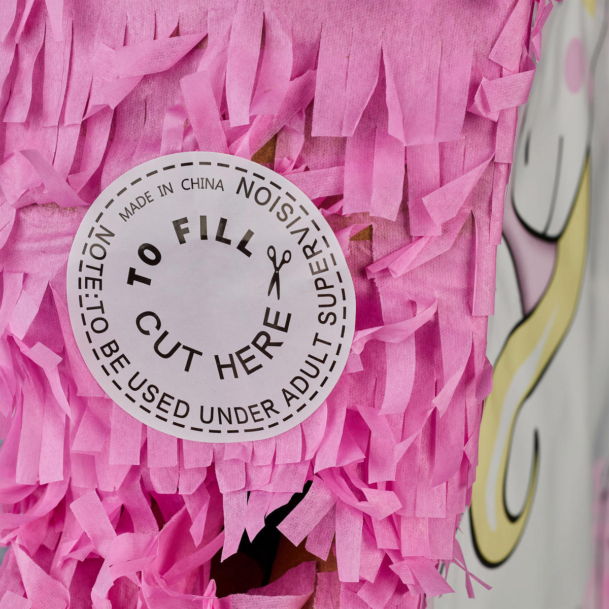 PINATA - Pink, Papier/Wellpappe (42/43/9cm) - Relaxdays