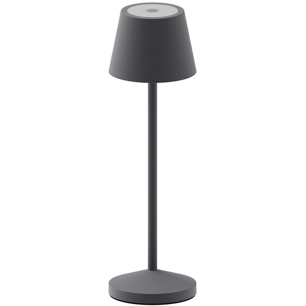 TISCHLAMPE EMILY dunkelgrau - Dunkelgrau, Metall (7.5/7.5/25cm) - Lumisky