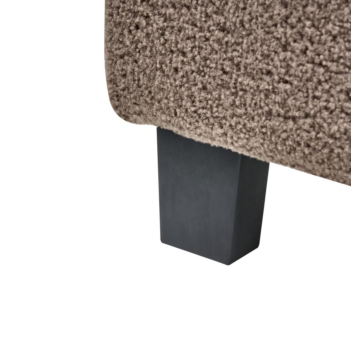 BETT 90/200 cm Taupe Roanne - Taupe/Braun, Textil (90/200cm) - Beliani