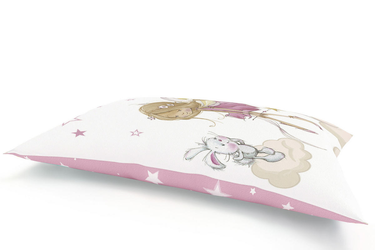 KINDER-SITZSACK - Little Fairy - Weiß/Rosa, Textil (100/25/135cm) - Green Bean