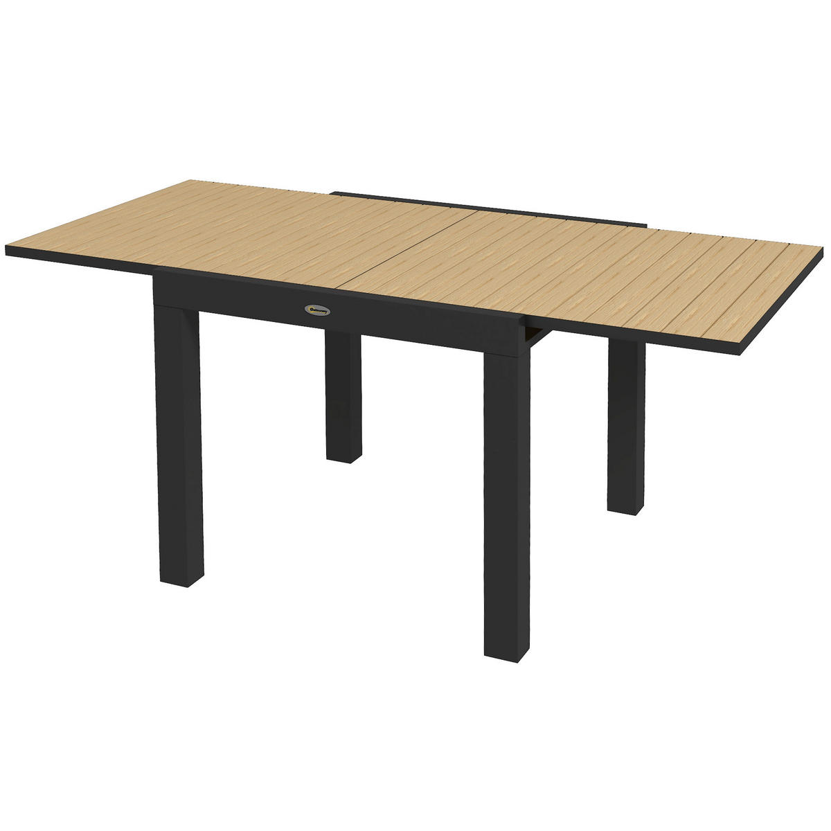 GARTENTISCH DE-07260 ausziehbar, wetterbeständig mit Aluminiumgestell Gelb - Gelb, Metall (162/80/75cm) - ComfortXL