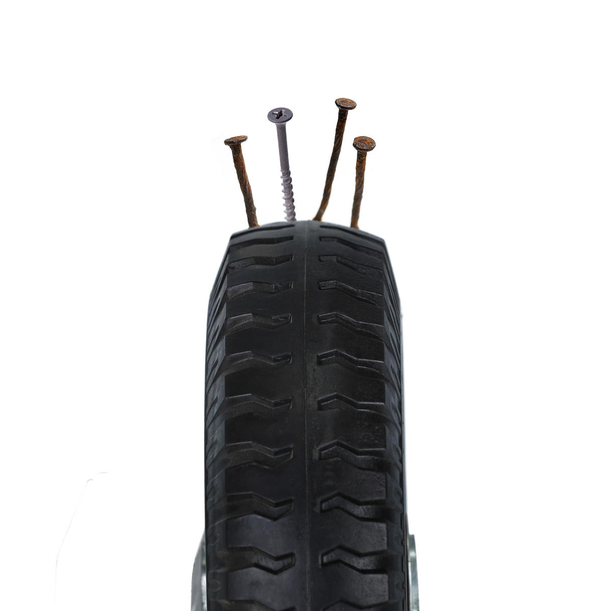 2XSCHUBKARRENRAD - Schwarz, Kunststoff/Metall (22/22/6.5cm) - Relaxdays