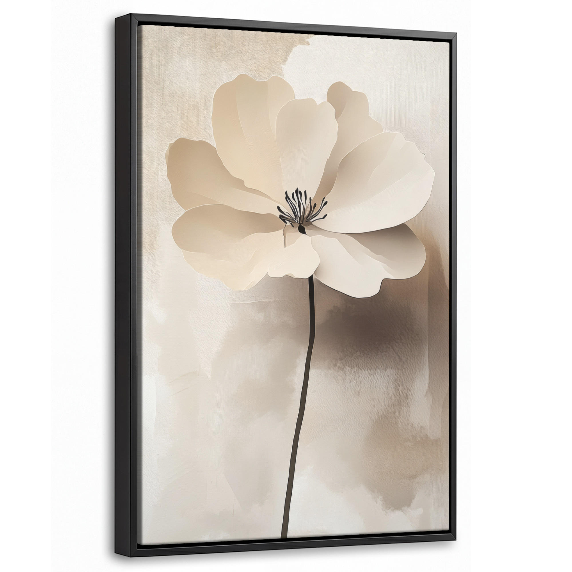 MuchoWow Leinwand Creme 20x30 cm