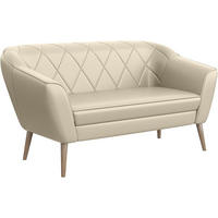 SOFA Gisela (2-Sitzer) - Buchefarben/Creme, Holzwerkstoff/Buchenholz (140/75/74cm) - Meblini