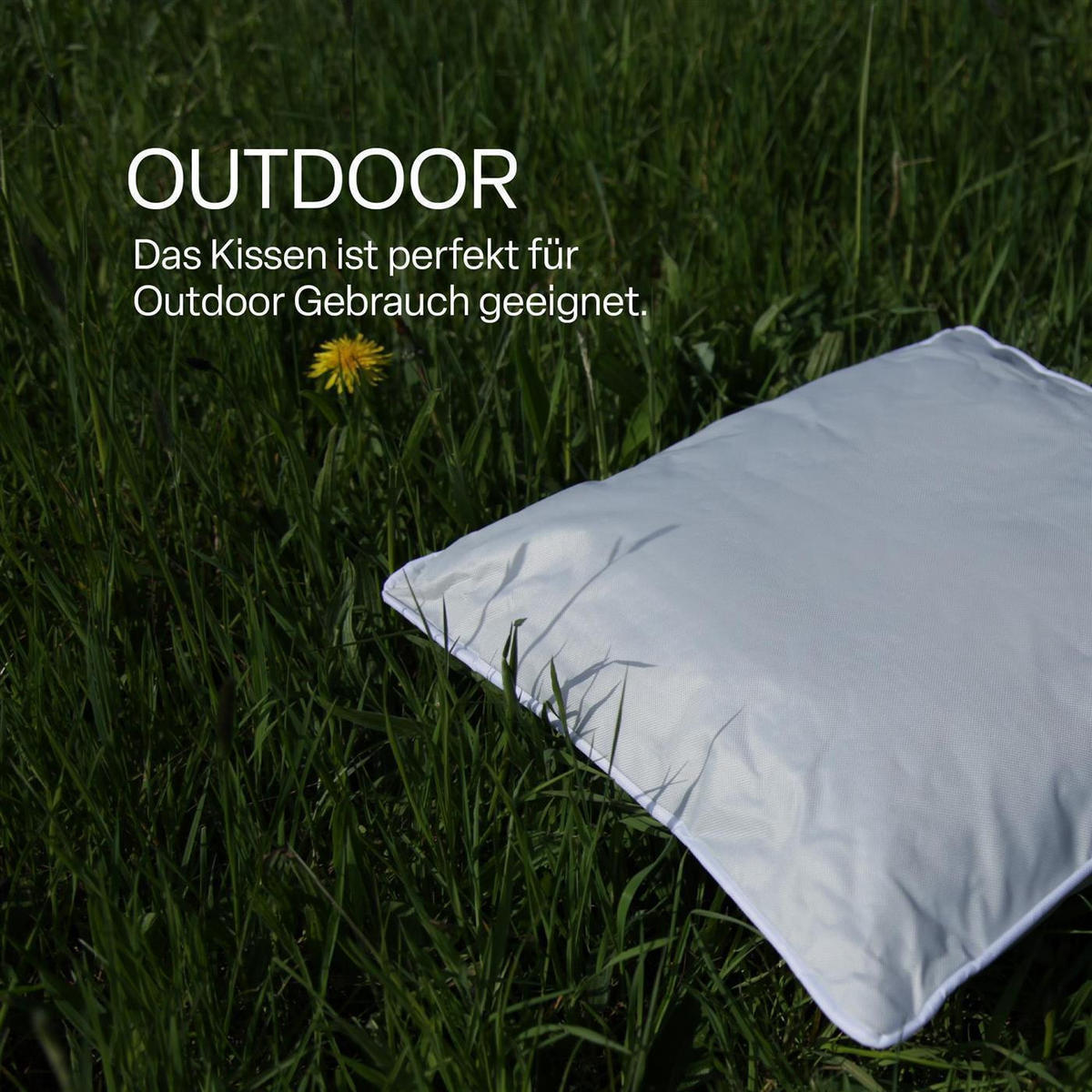 OUTDOORKISSEN 45x45 cm wasserabweisend Beige 1er-Pack - Beige, Kunststoff (45/45cm)