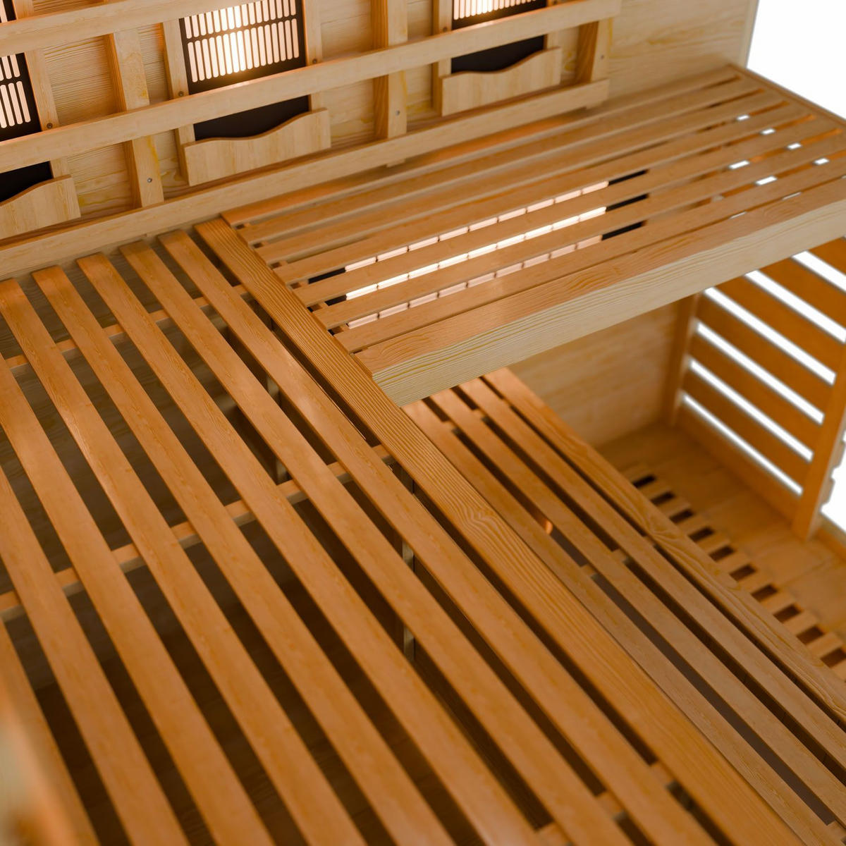 INFRAROTKABINE Kiruna150 mit Dual Technologie & Hemlockholz - Naturfarben, Holz (150/200/150cm) - Artsauna