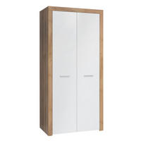 SKŘÍŇ 2DVEŘOVÁ Nora Bílá a dřevo - bílá, kompozitní dřevo (90/192/51.5cm) - Petits-meubles