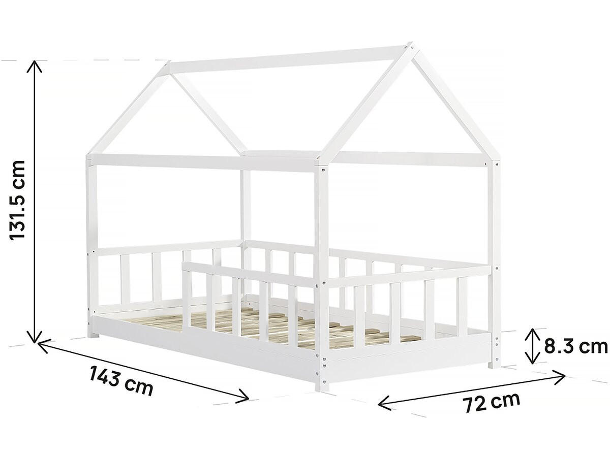 KINDERBETT mila weiss - Weiß, Holz - Habitat Garten
