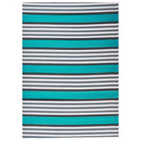OUTDOORTEPPICH Blau Saugor - Blau/Schwarz, Kunststoff (120/180cm) - Beliani