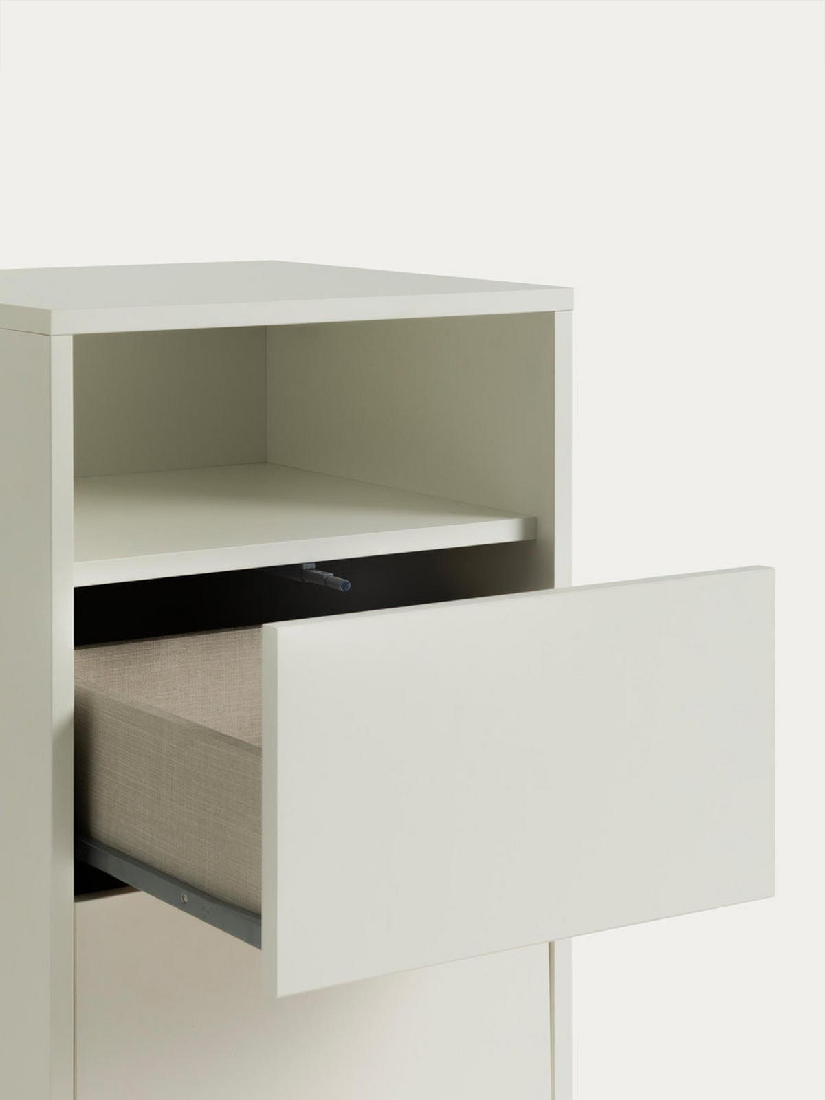 NACHTTISCH Hegas Weiß 42 cm x 62.3 cm - Weiß, Holzwerkstoff (42/62/40cm) - Kenay Home