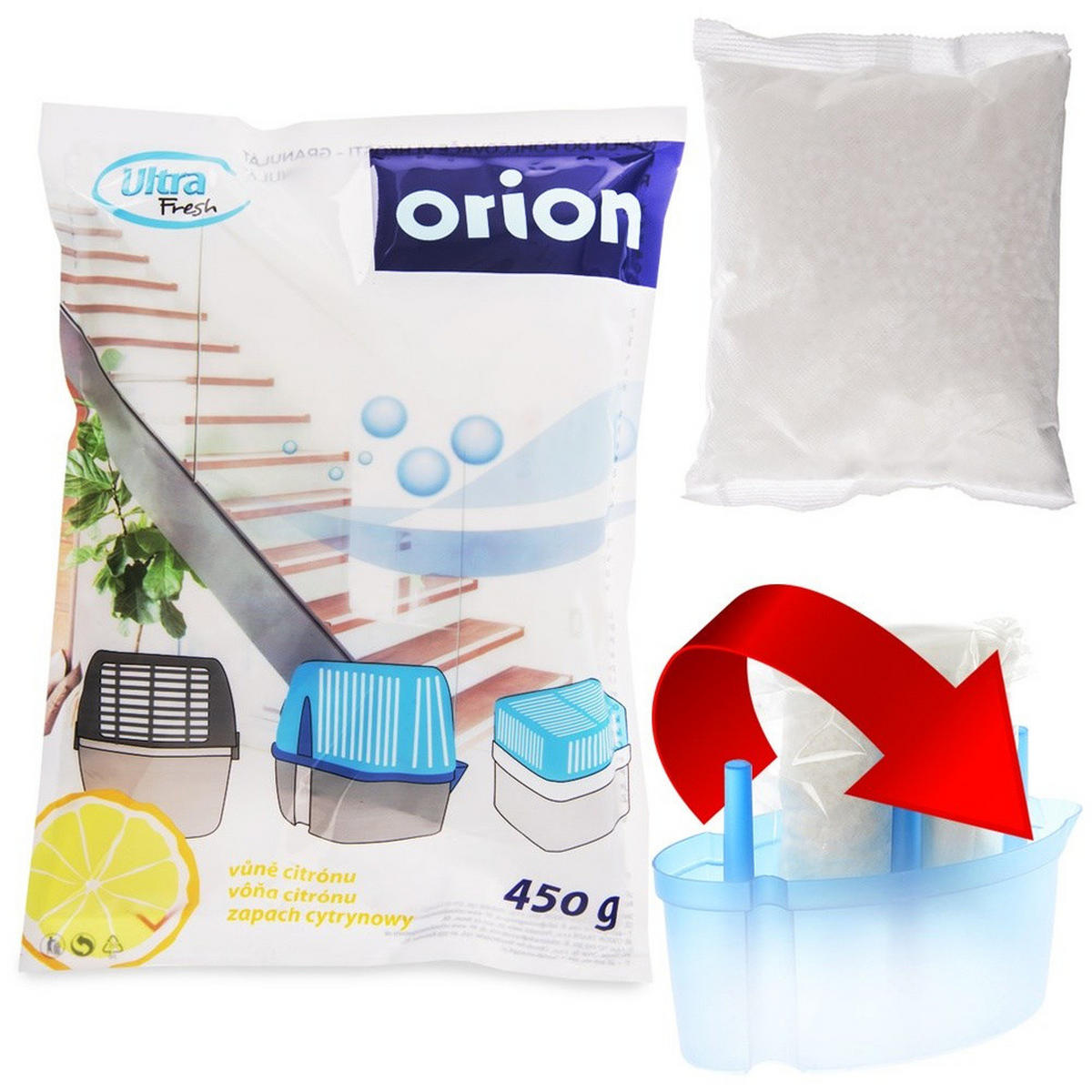 FEUCHTIGKEITSABSORBER-ERSATZ Zitronengranulat gelb - Gelb, Naturmaterialien (13/19/4cm) - Orion 