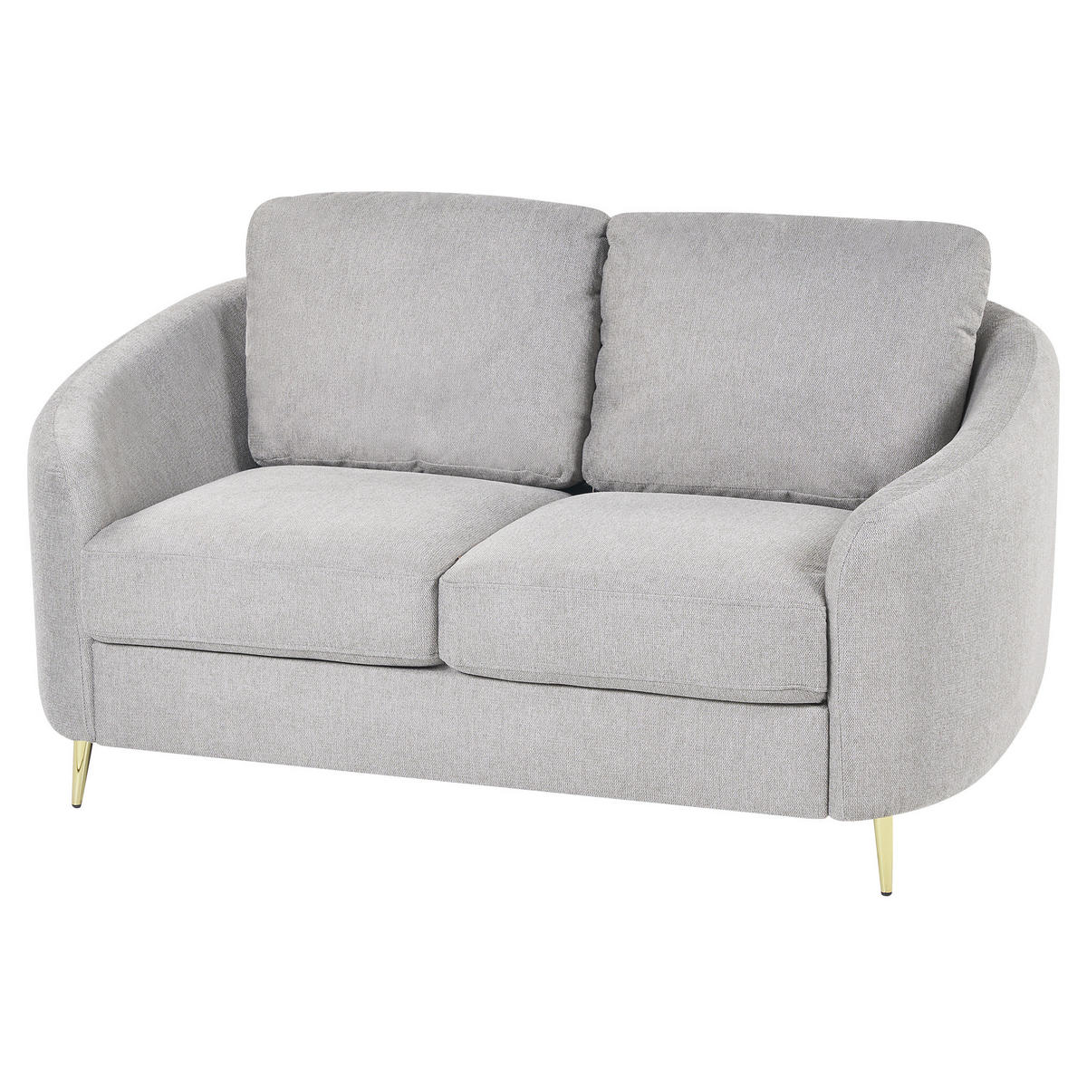 2-SITZER-SOFA Polsterbezug Hellgrau Trosa - Hellgrau, Textil (153/88/86cm) - Beliani
