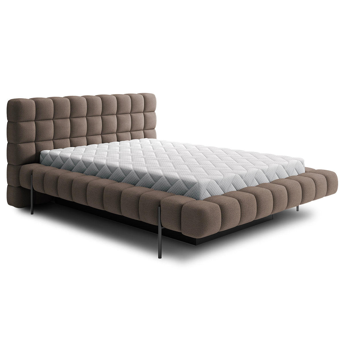BOXBETT 180/200 Ezio Taupe - Taupe, Holz (180/200cm) - Petits-meubles