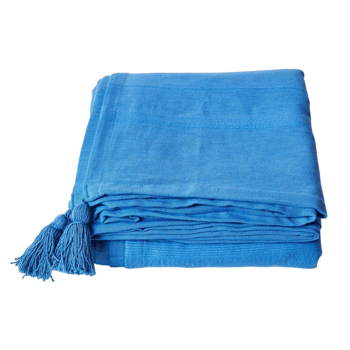 WOHNDECKE Rajput 150/200 cm, 100% Baumwolle - Blau, Textil (150/200cm) - Homescapes