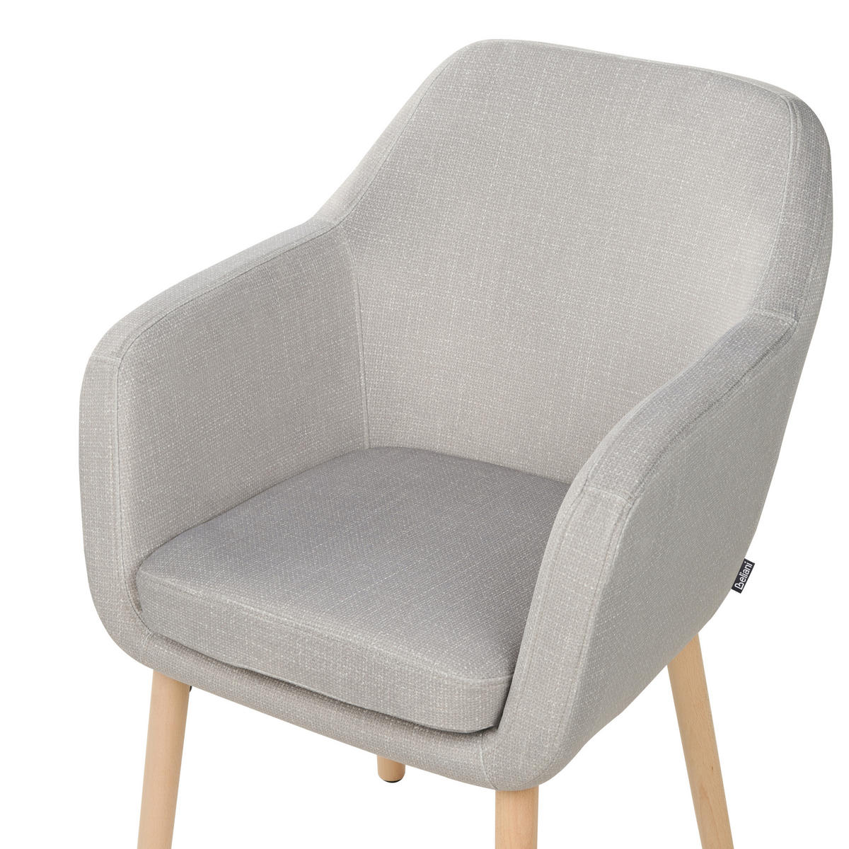 JÍDELNÍ ŽIDLE Sametová látka taupe Yorkville II - světle hnědá/béžová, textil (56/82/46cm) - Beliani