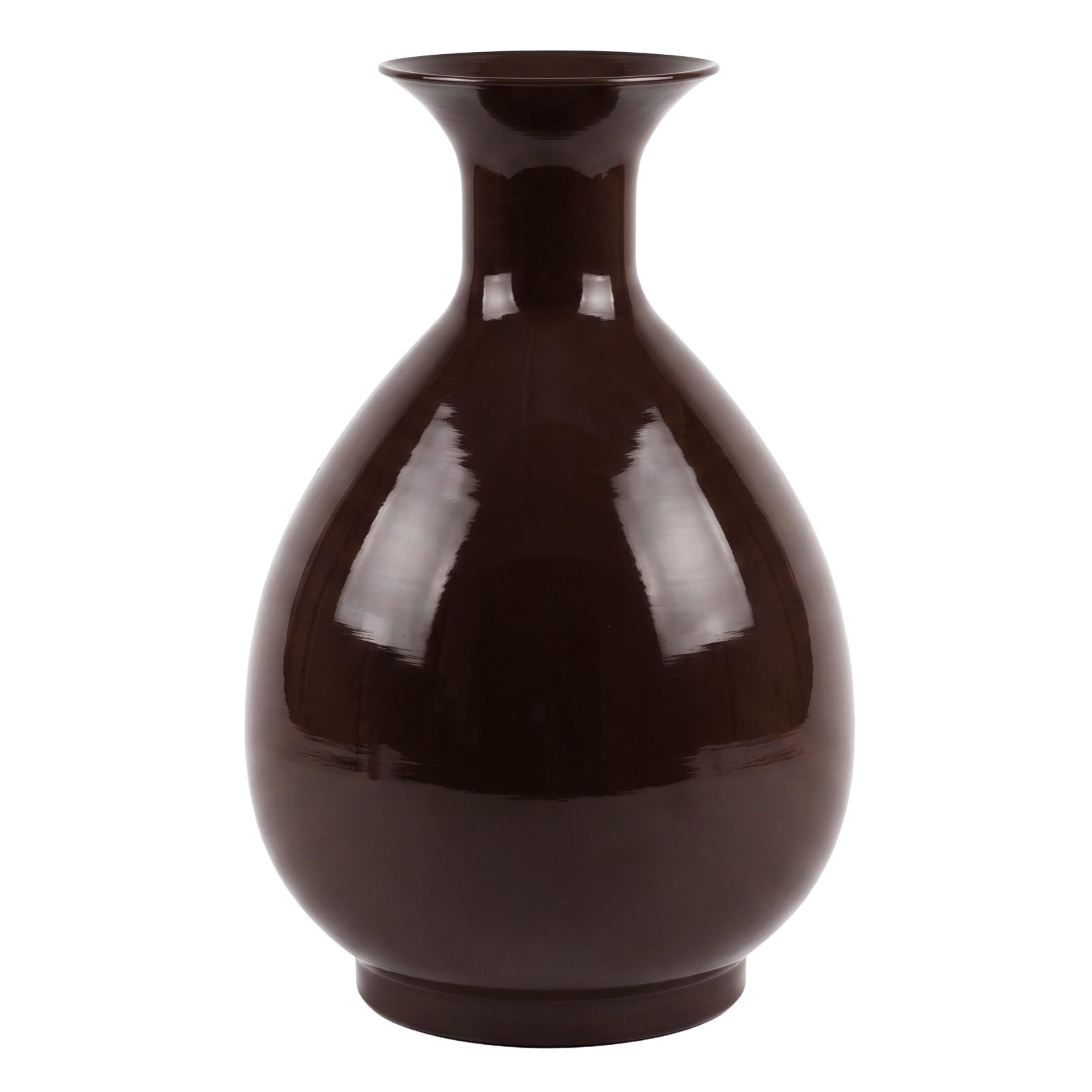 VASE Roger 14/23,5/39cm Metall Braun - Braun, Metall (39cm) - Mondex