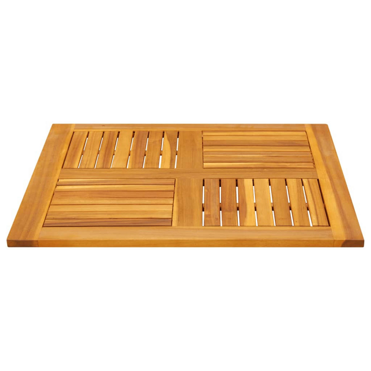 TISCHPLATTE 80/80/2,2 Cm Quadratisch Massivholz Akazie - Braun, Holz (80/80/2.5cm) - vidaXL