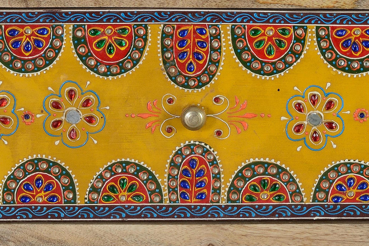 KOMMODE aus Mangoholz - Chromfarben, Holz (40/90/120cm) - Giner y Colomer