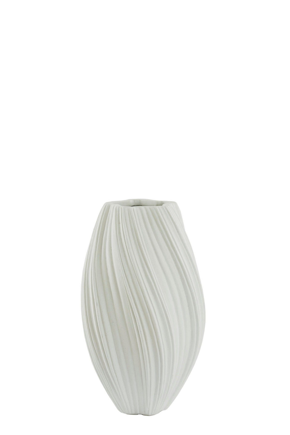 VASE Yatung Weiß Ø30/52 cm - Weiß, Stein (52cm) - Light & Living