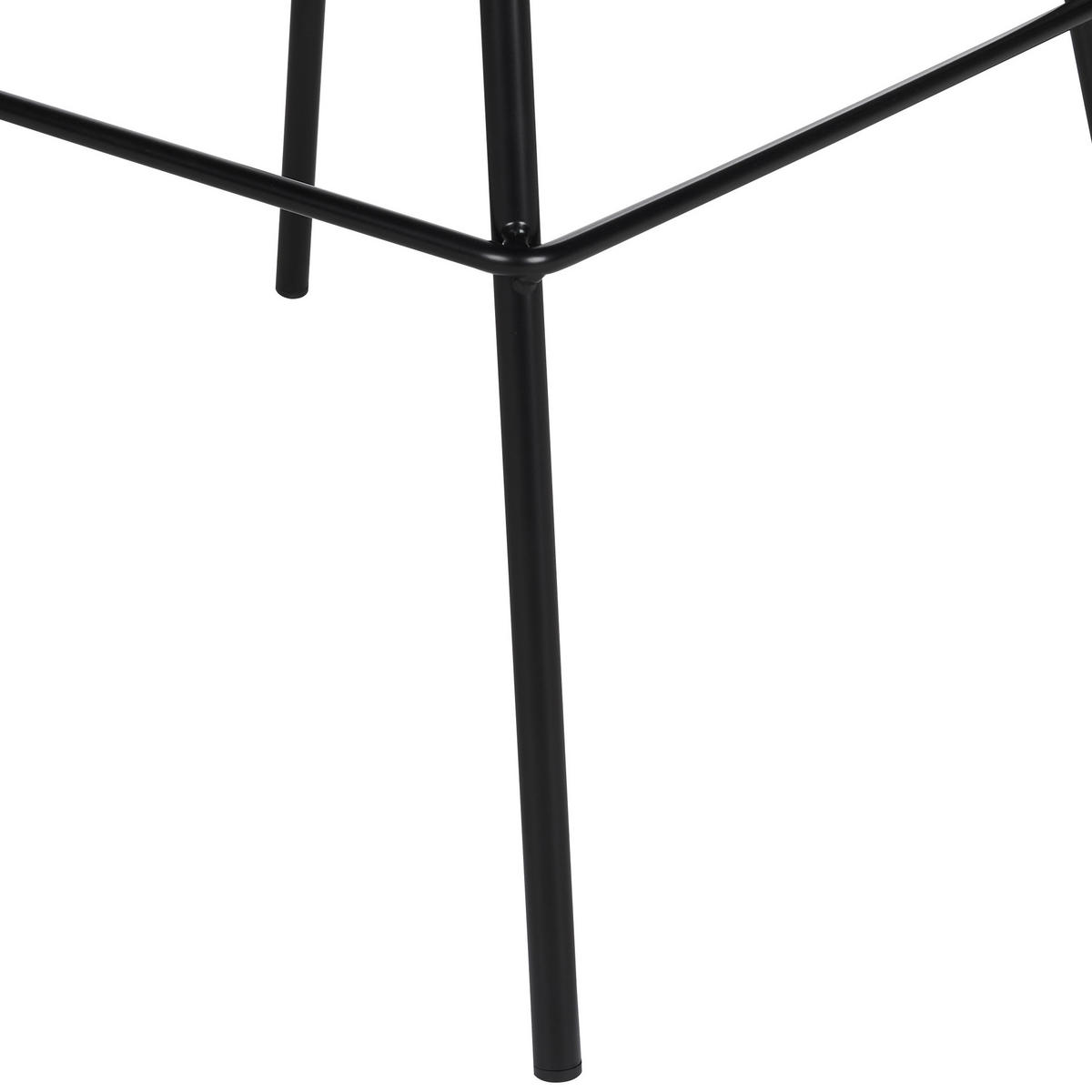 BARSTUHL 2er-Set Kunststoff/Metall schwarz Emmet - Schwarz, Kunststoff (49/100/47cm) - Beliani