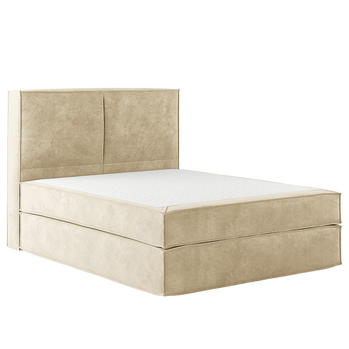 BOXSPRINGBETT mit Kopfteil - Premium - Beige, Textil (140/200cm) - home24
