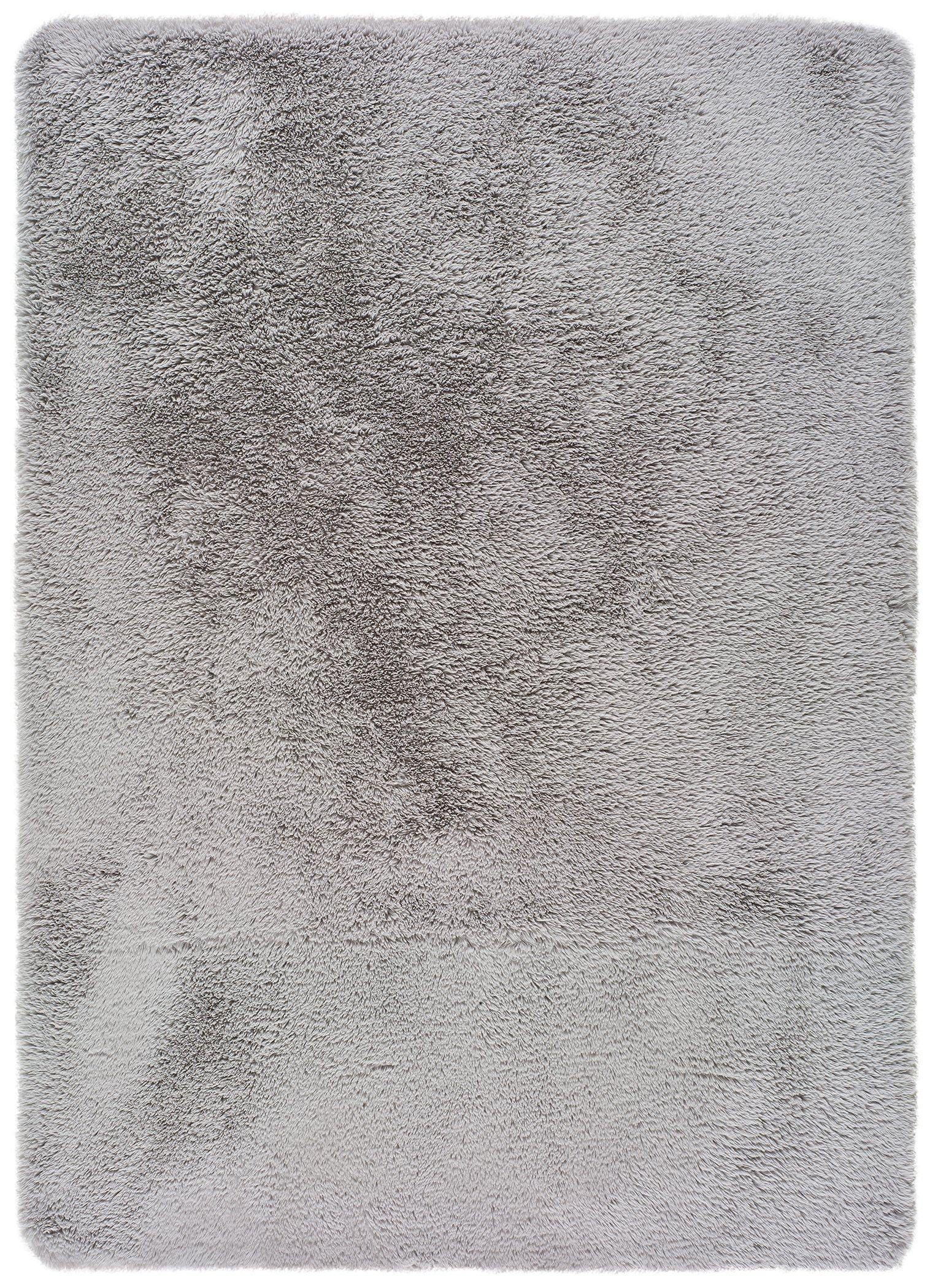 Atticgo Hochflorteppich Silber 60x100 cm