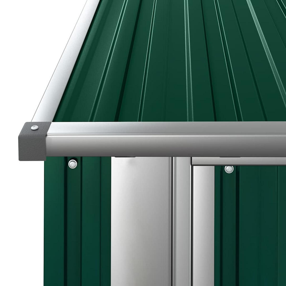 GERÄTESCHUPPEN 180,5/97/209,5 cm, aus Verzinkter Stahl, Grün - Grün, Metall (180.5/209.5/97cm) - vidaXL