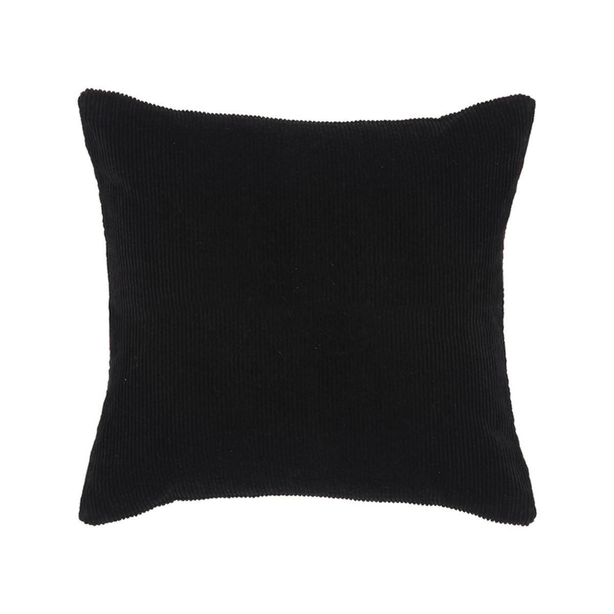 DEKOKISSEN Rippe Schwarz 15/45/45 cm - Schwarz, Textil (45/15cm) - LABEL51
