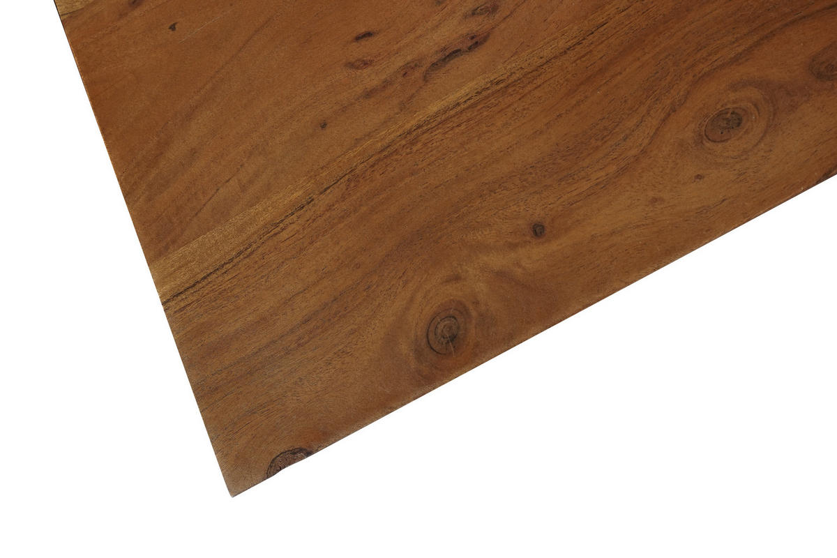 ESSTISCH ATLANTA - Schwarz/Braun, Holz/Metall (85/160/77cm) - SAM