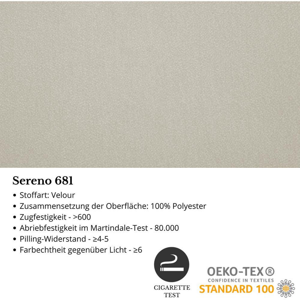DREHSESSEL Dolce beige velour - Beige/Schwarz, Textil (90/83/90cm) - Beautysofa