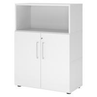 AKTENSCHRANK mittel mit Flügeltüren 41,7/80/110 cm in Weiß - Weiß, Holzwerkstoff (80/110/41.7cm) - bümö