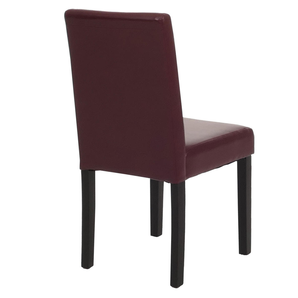 ESSZIMMERSTUHL 2er-Set klassisch und zeitlos 90x43x56cm Sitzhöhe 45cm Kunstleder dunkle Beine Rot - Rot, Kunststoff (43/90/56cm) - CHEFGASTRO