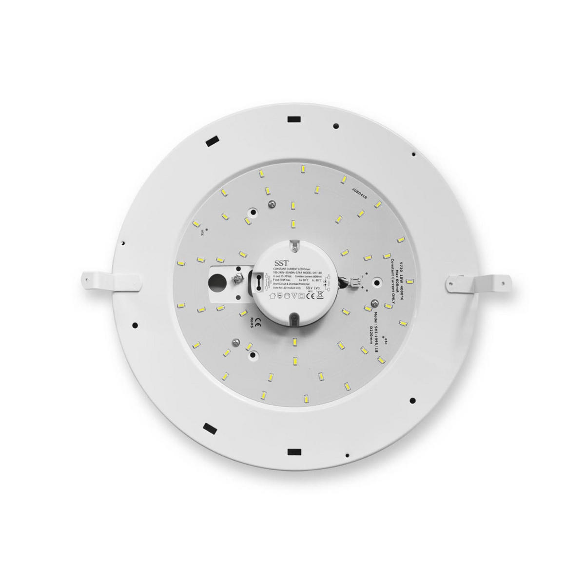LED-DECKENLEUCHTE - Schwarz, Metall (9/45/45cm) - Lumicom