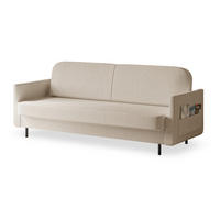 SCHLAFSOFA - POUCH - Beige - Aragon 03 - Beige, Holzwerkstoff (221/87/84cm) - Möblo