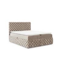 BOXBETT mit zwei Stauraum 120x200 cm in Hellbeige - Beige, Textil (120/200cm) - Home Collective